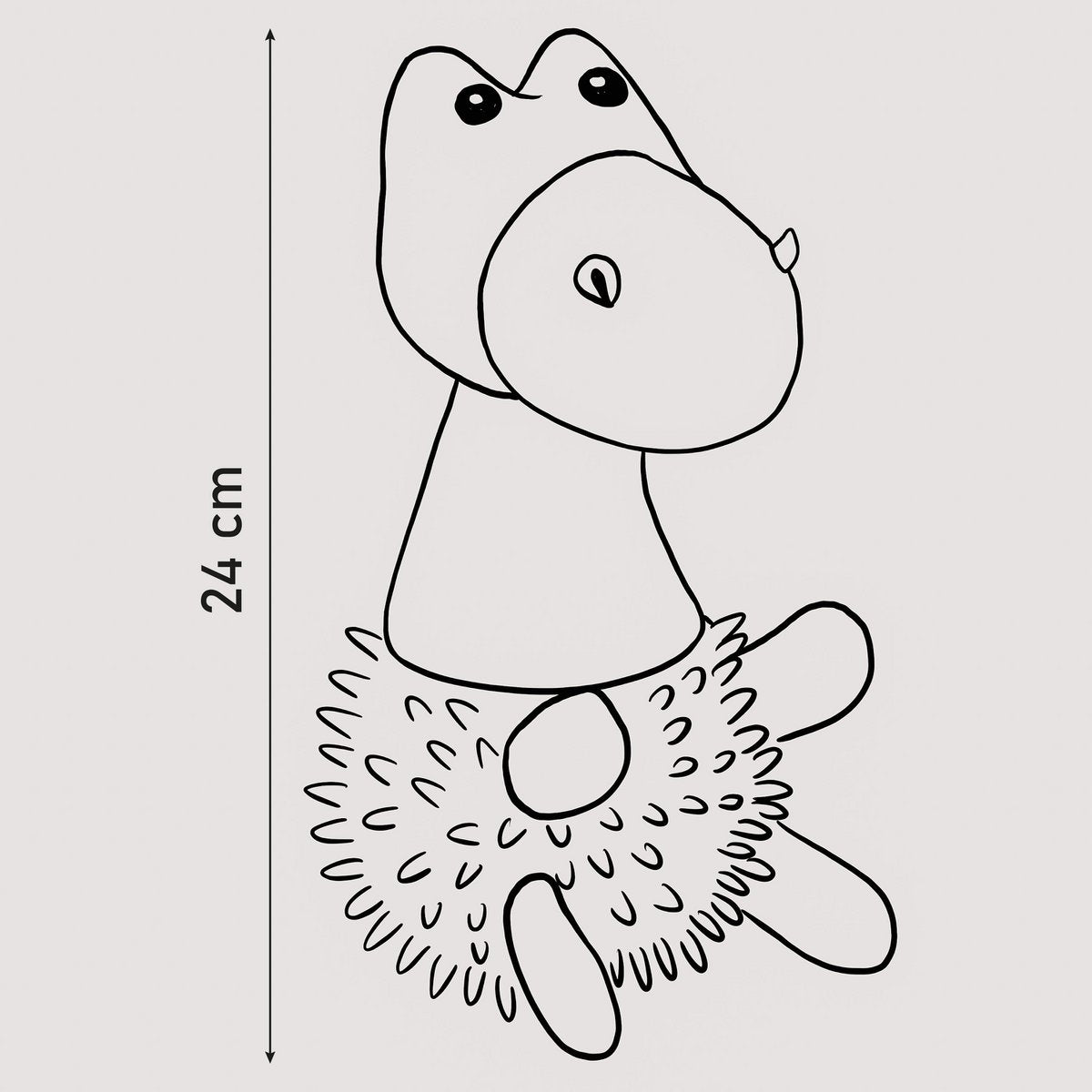 Hunde-Kauspielzeug mit Quietscher Dino