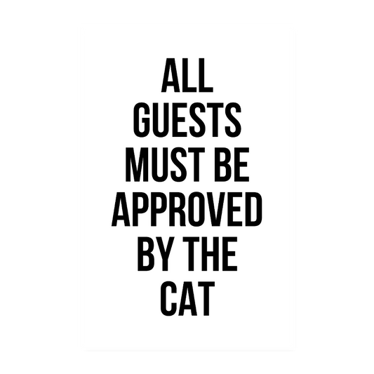 Poster 20x30 cm – Cat approved - Weiß