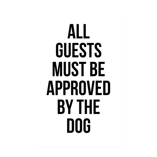 Poster 20x30 cm – Dog approved - Weiß