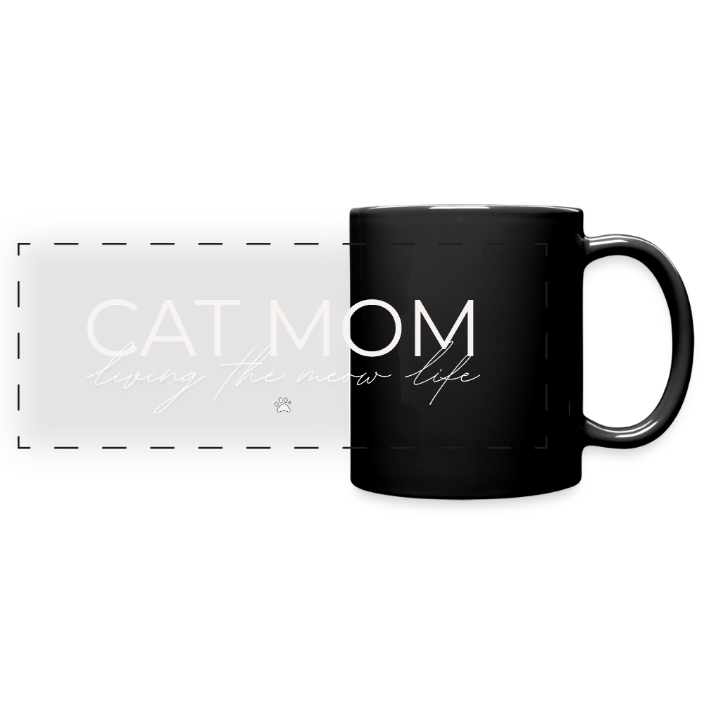 Tasse CATMOM – living the meow life | schwarz - Schwarz