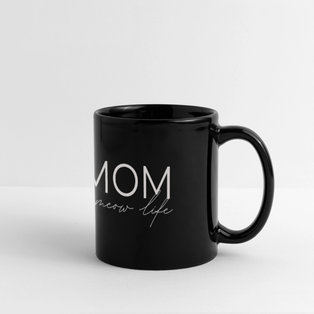 Tasse CATMOM – living the meow life | schwarz - Schwarz