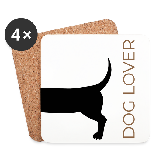 Untersetzer (4er-Set) DOG LOVER - Weiß