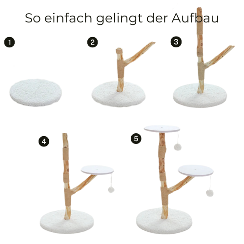 FLOWER Kratzbaum aus Holz