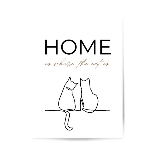 Poster – Home is where the cat is