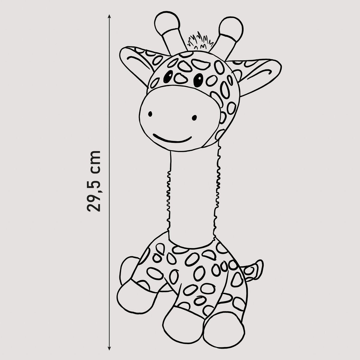 Hunde-Kauspielzeug mit Quietscher Giraffe