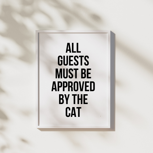 Poster 20x30 cm – Cat approved