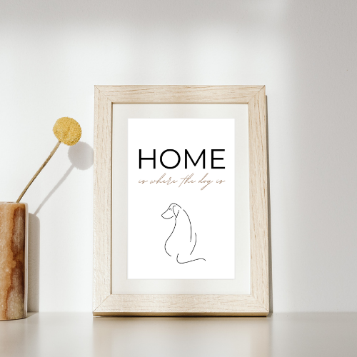 Poster – Home is where the dog is