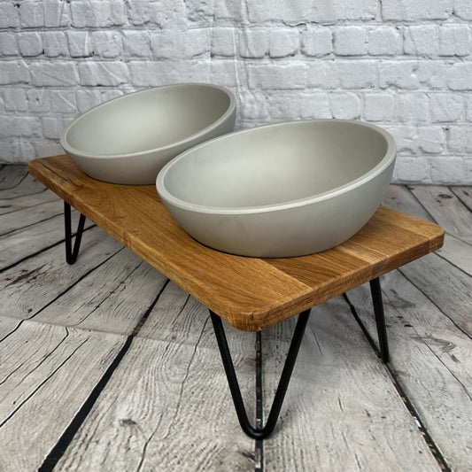 Styledog Wonderland Eiche Design Futterstation für große Hunde