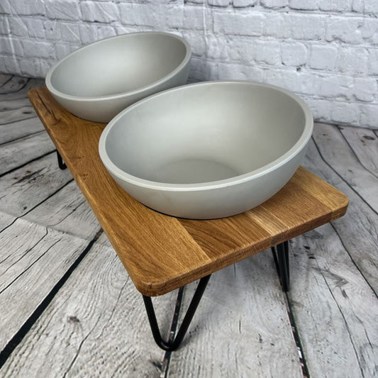 Styledog Wonderland Eiche Design Futterstation für große Hunde