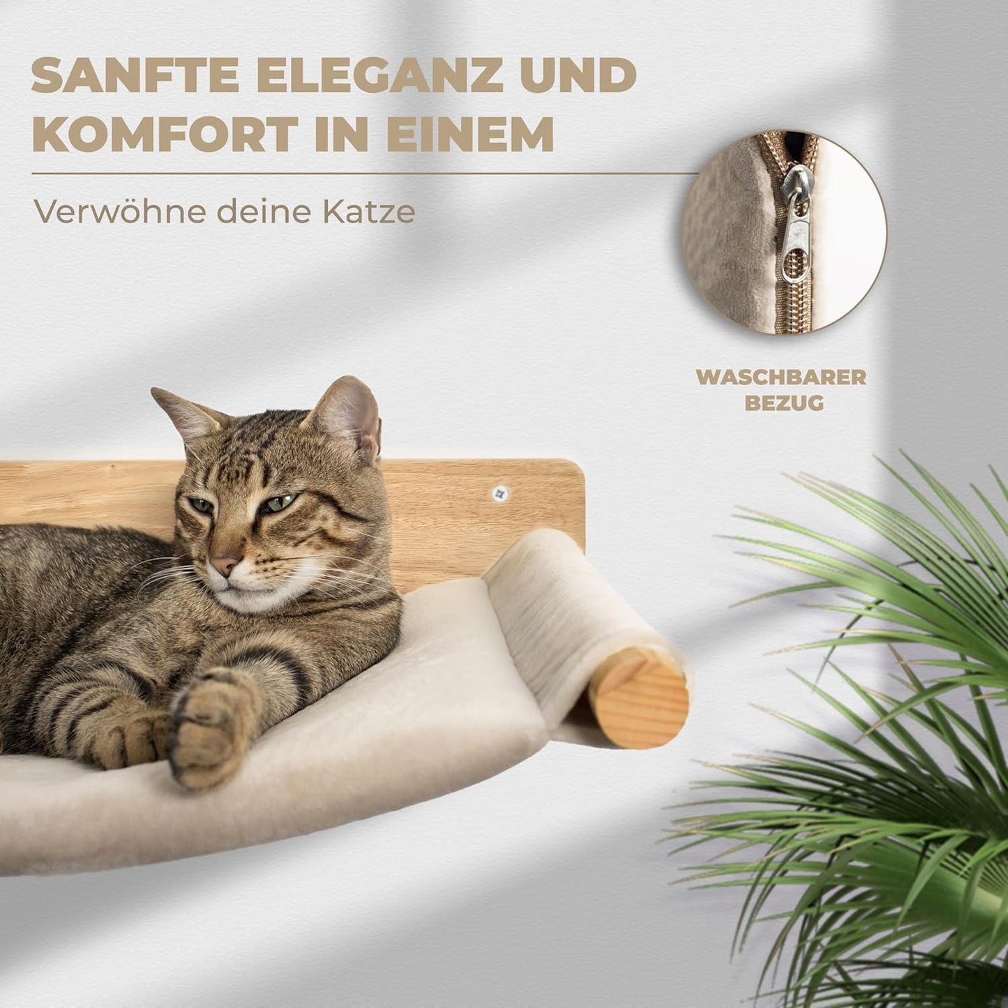 WOOWOOD® Katzenhängematte inkl. 2x Katzentreppen
