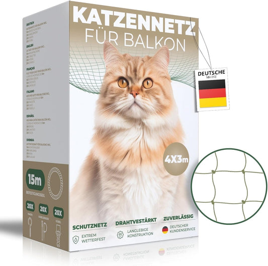 WOOWOOD® Katzennetz für Balkon