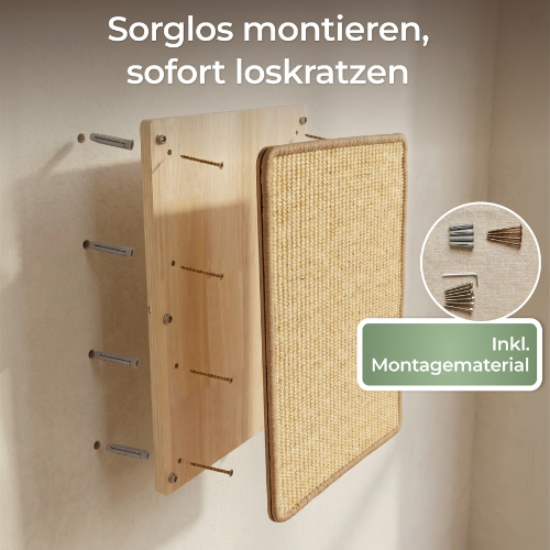 2-in-1 Katzenkratzbrett für Wand & Boden