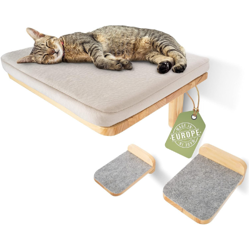 WOOWOOD® Kletterwand Katzen inkl. 2x Katzentreppen