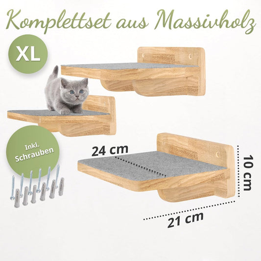 WOOWOOD® XL Wand-Katzentreppen