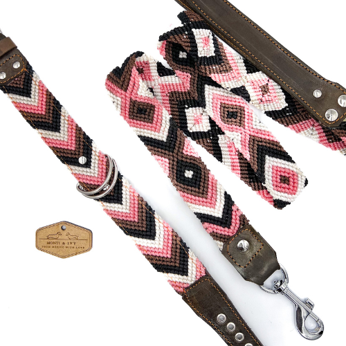 Monti and Ivy Set aus Halsband & Leine RAINBOW