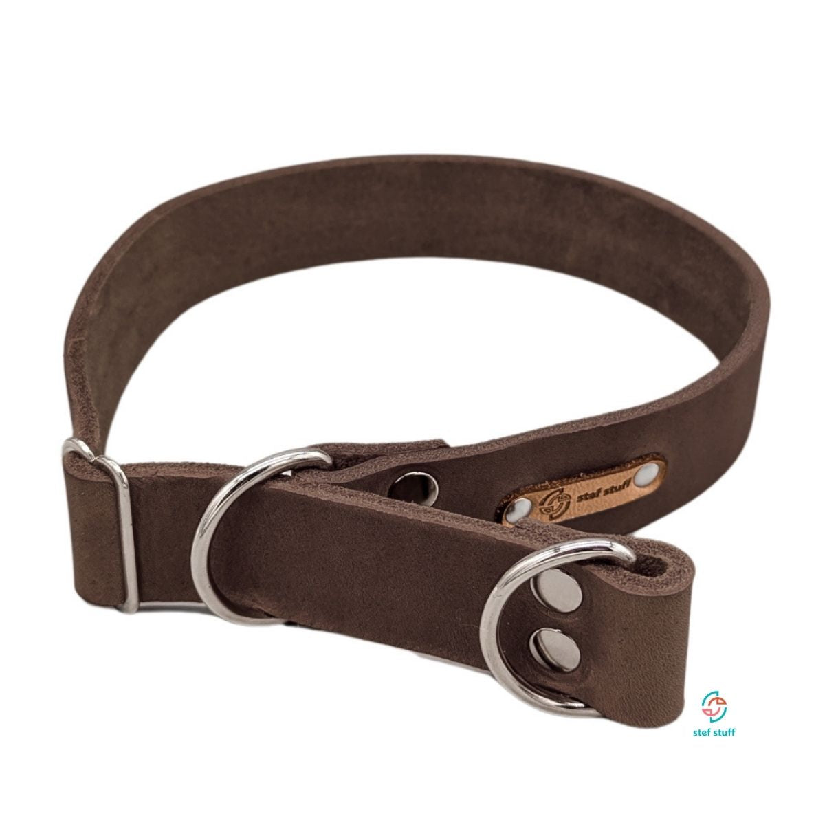 stef stuff Zugstopp Halsband Fettleder PURE