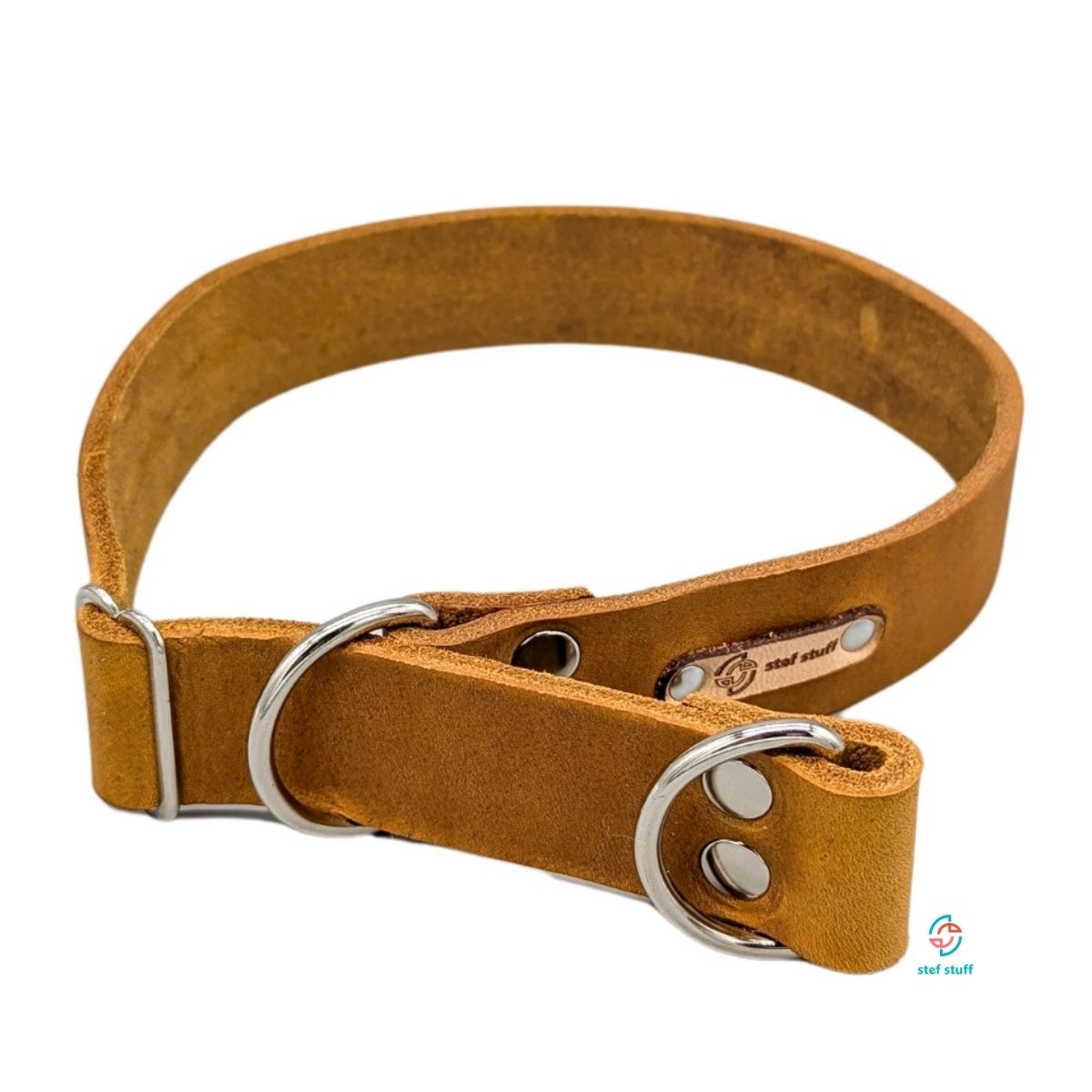 stef stuff Zugstopp Halsband Fettleder PURE