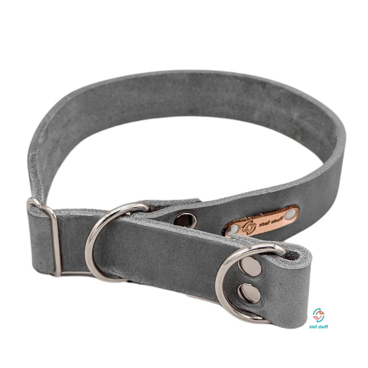 stef stuff Zugstopp Halsband Fettleder PURE