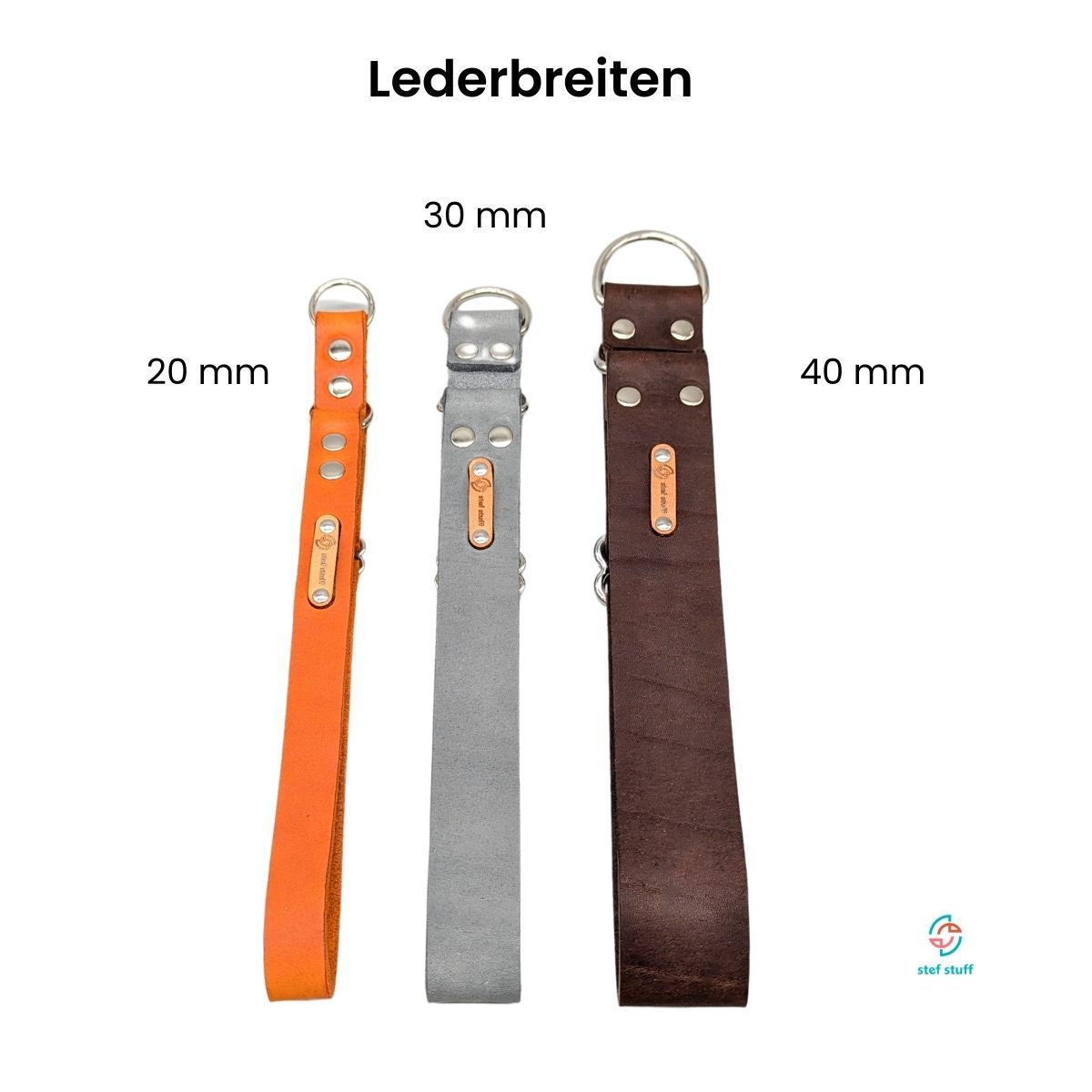 stef stuff Zugstopp Halsband Fettleder PURE