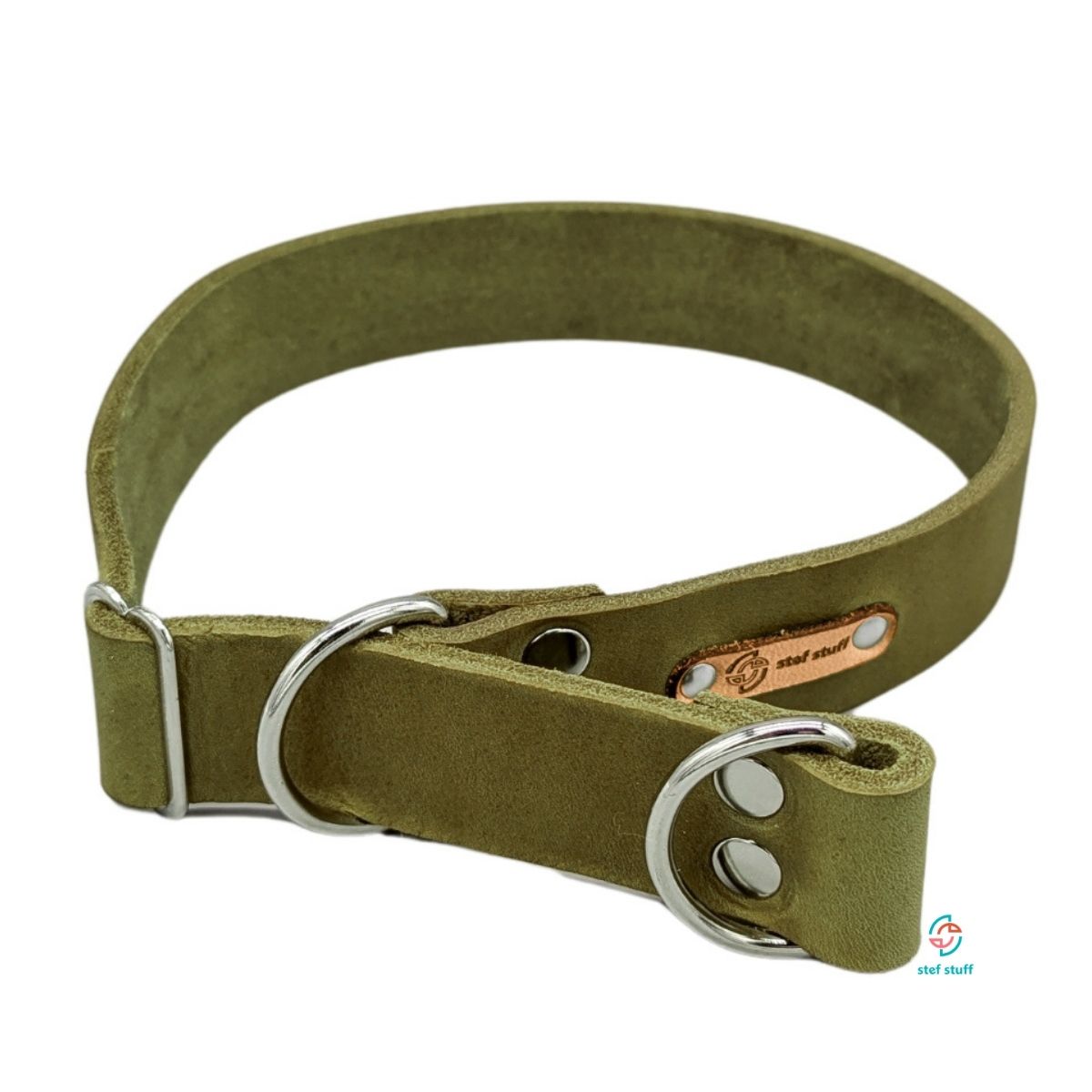 stef stuff Zugstopp Halsband Fettleder PURE