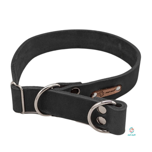 stef stuff Zugstopp Halsband Fettleder PURE