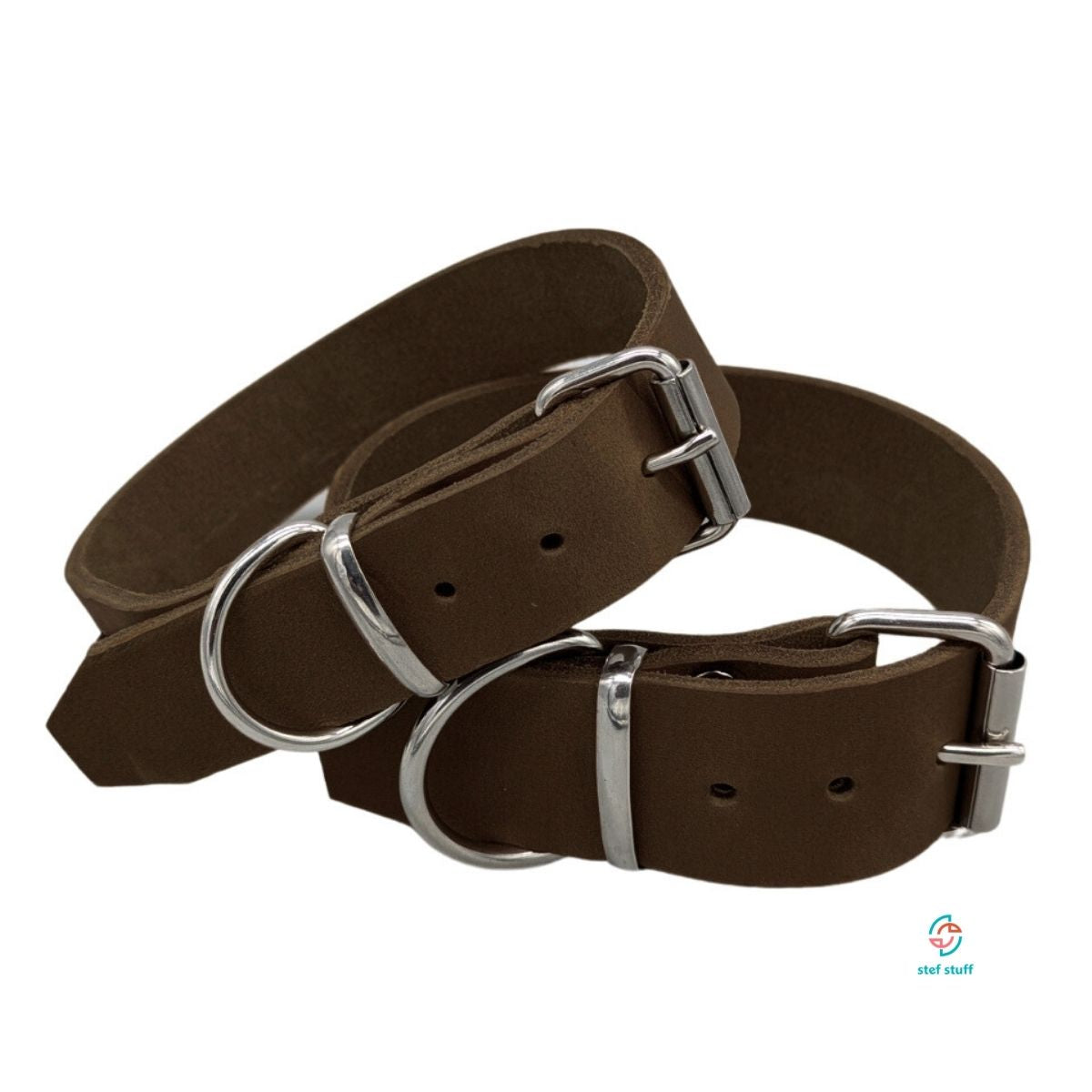 stef stuff Breites Halsband Fettleder PURE