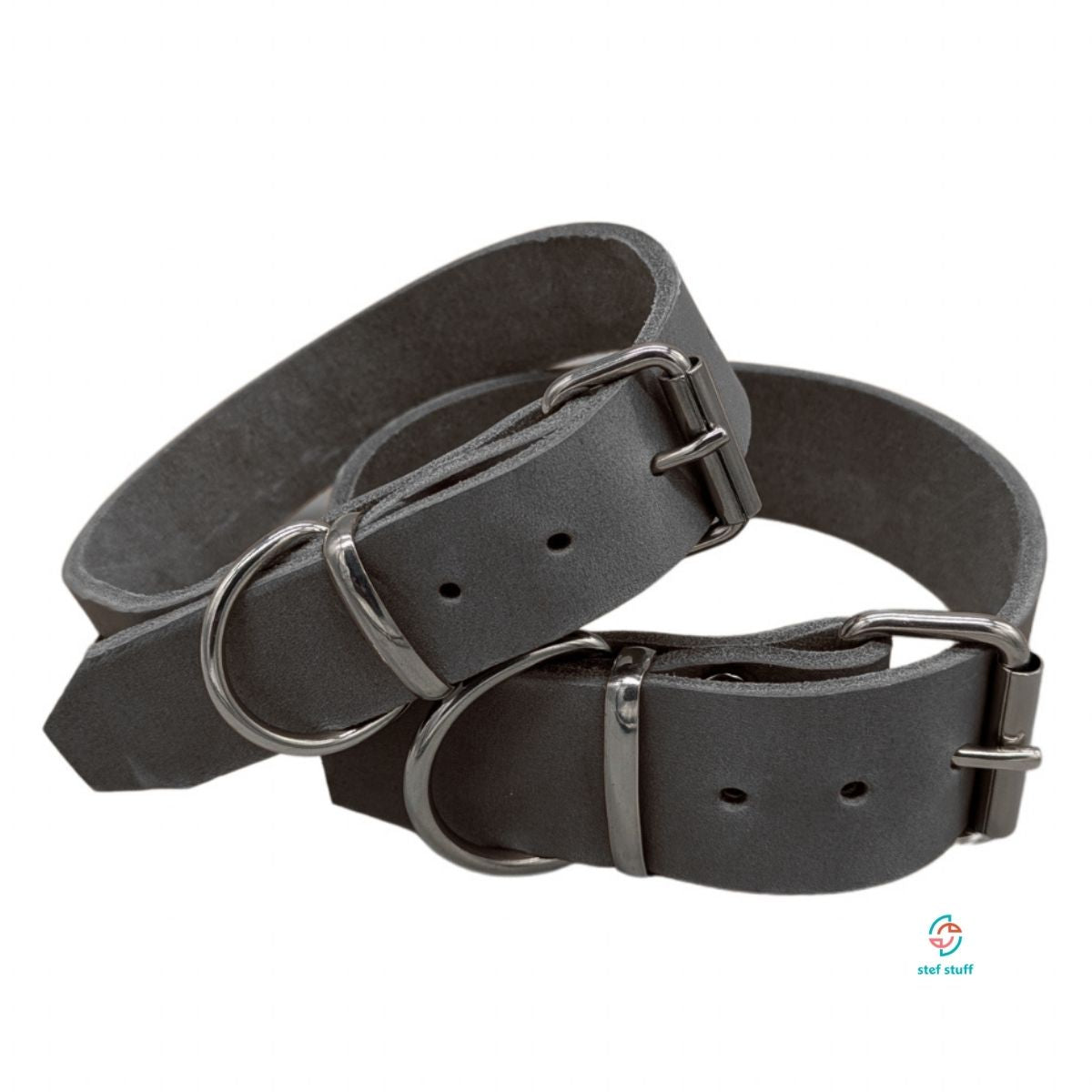 stef stuff Breites Halsband Fettleder PURE