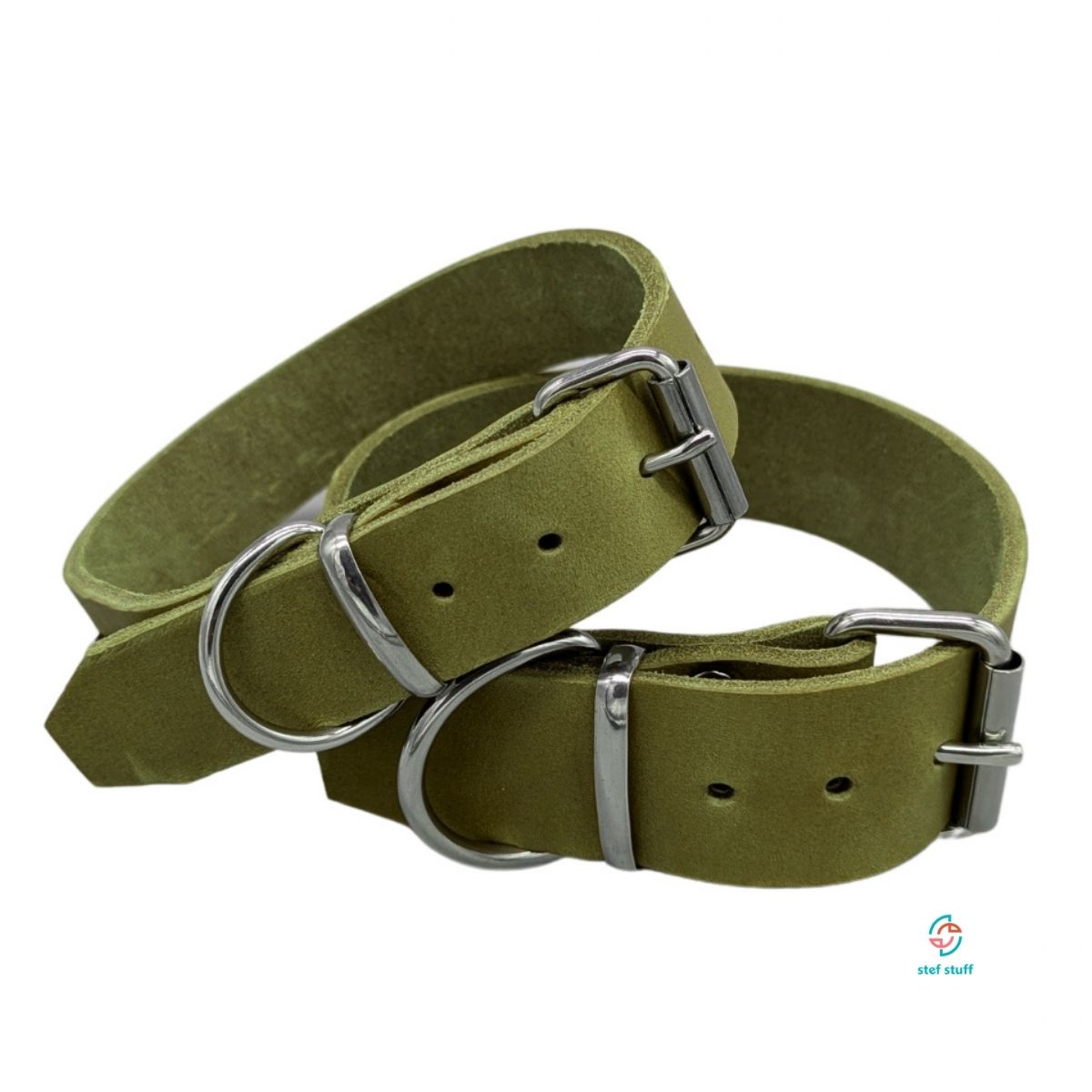 stef stuff Breites Halsband Fettleder PURE