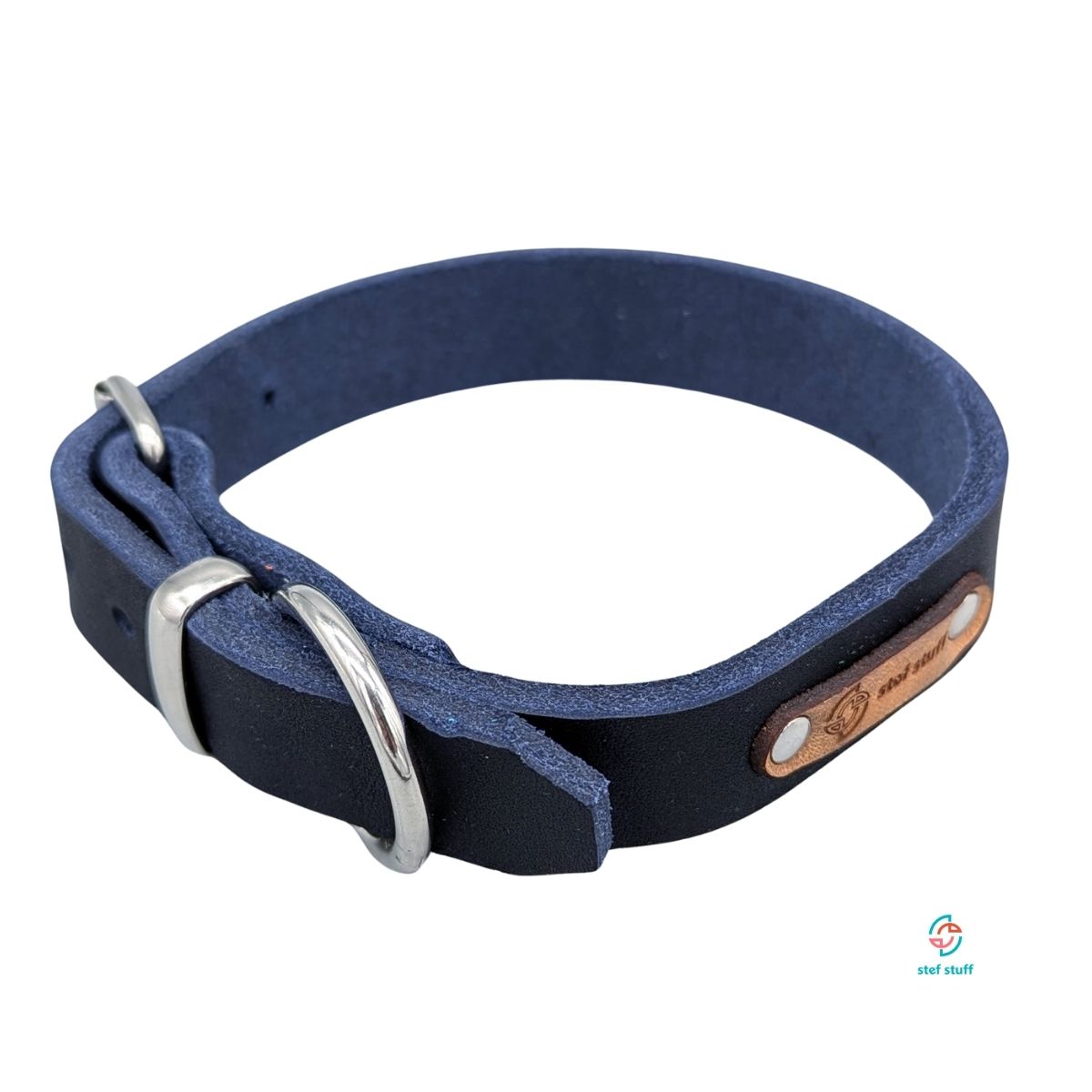 stef stuff Schmales Halsband Fettleder PURE