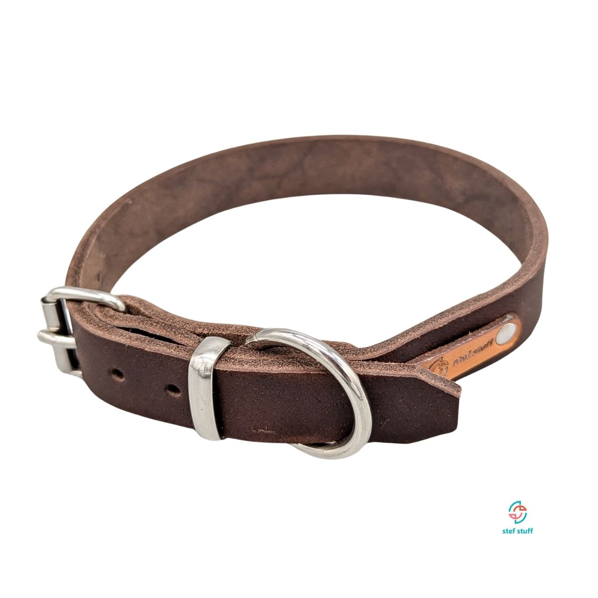 stef stuff Schmales Halsband Fettleder PURE