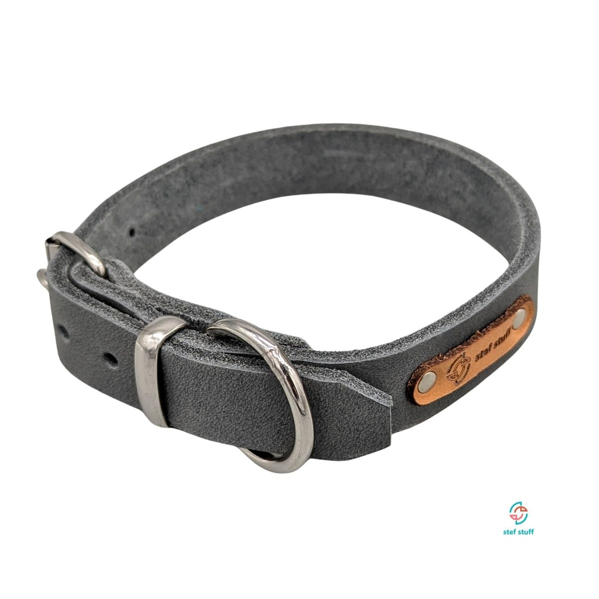 stef stuff Schmales Halsband Fettleder PURE