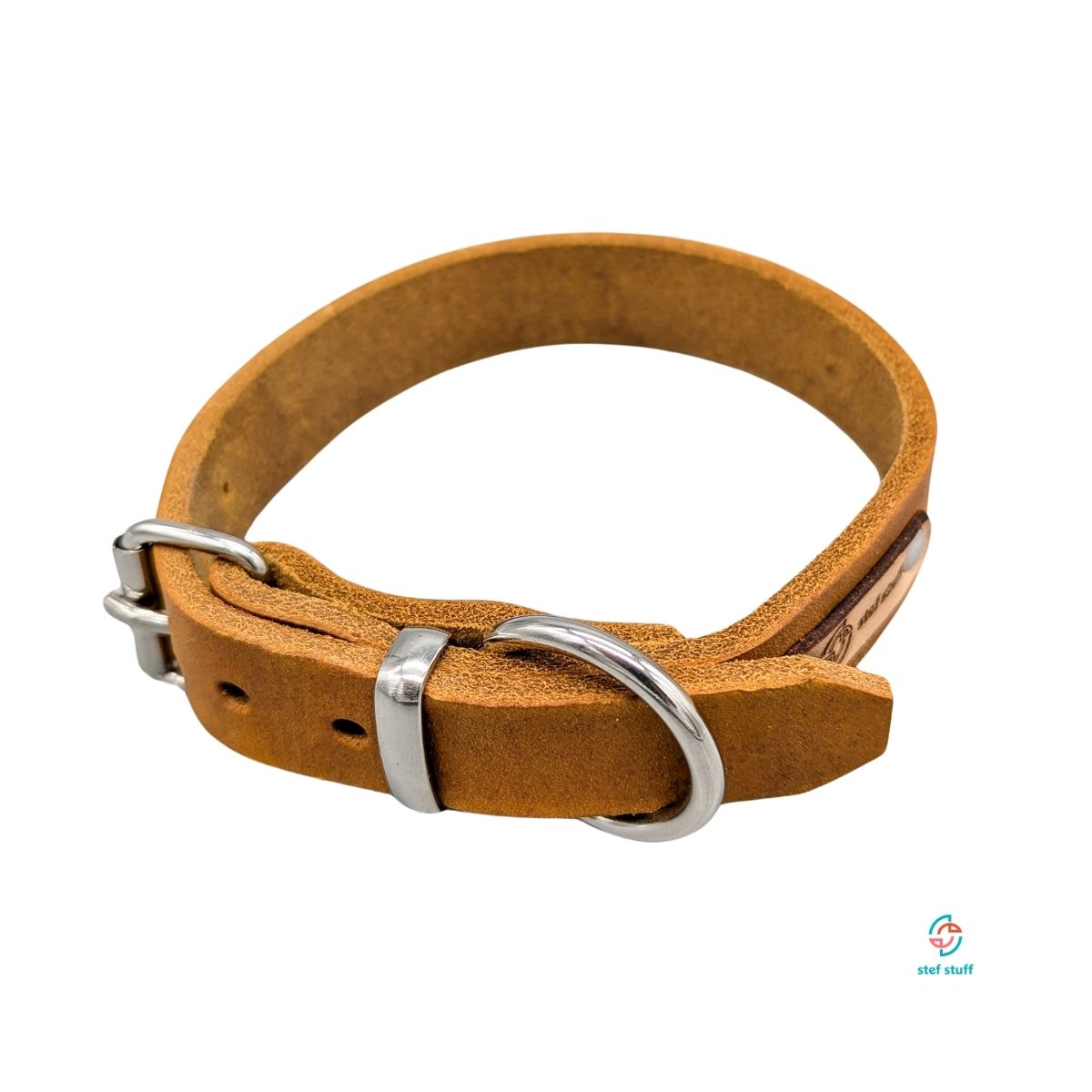 stef stuff Schmales Halsband Fettleder PURE