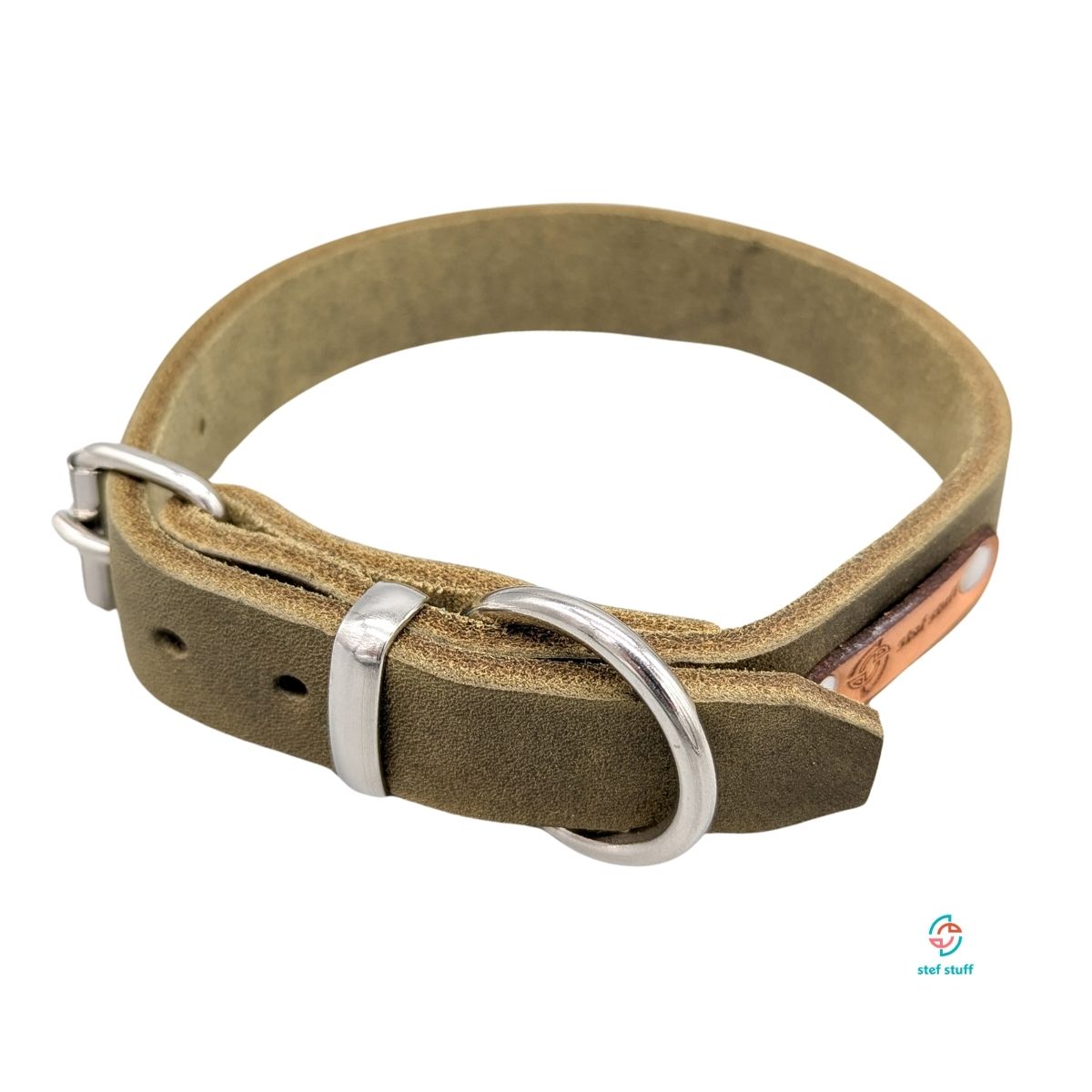 stef stuff Schmales Halsband Fettleder PURE