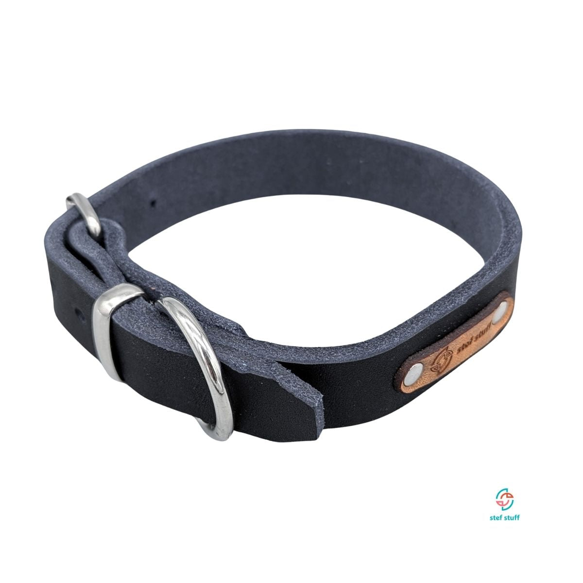 stef stuff Schmales Halsband Fettleder PURE
