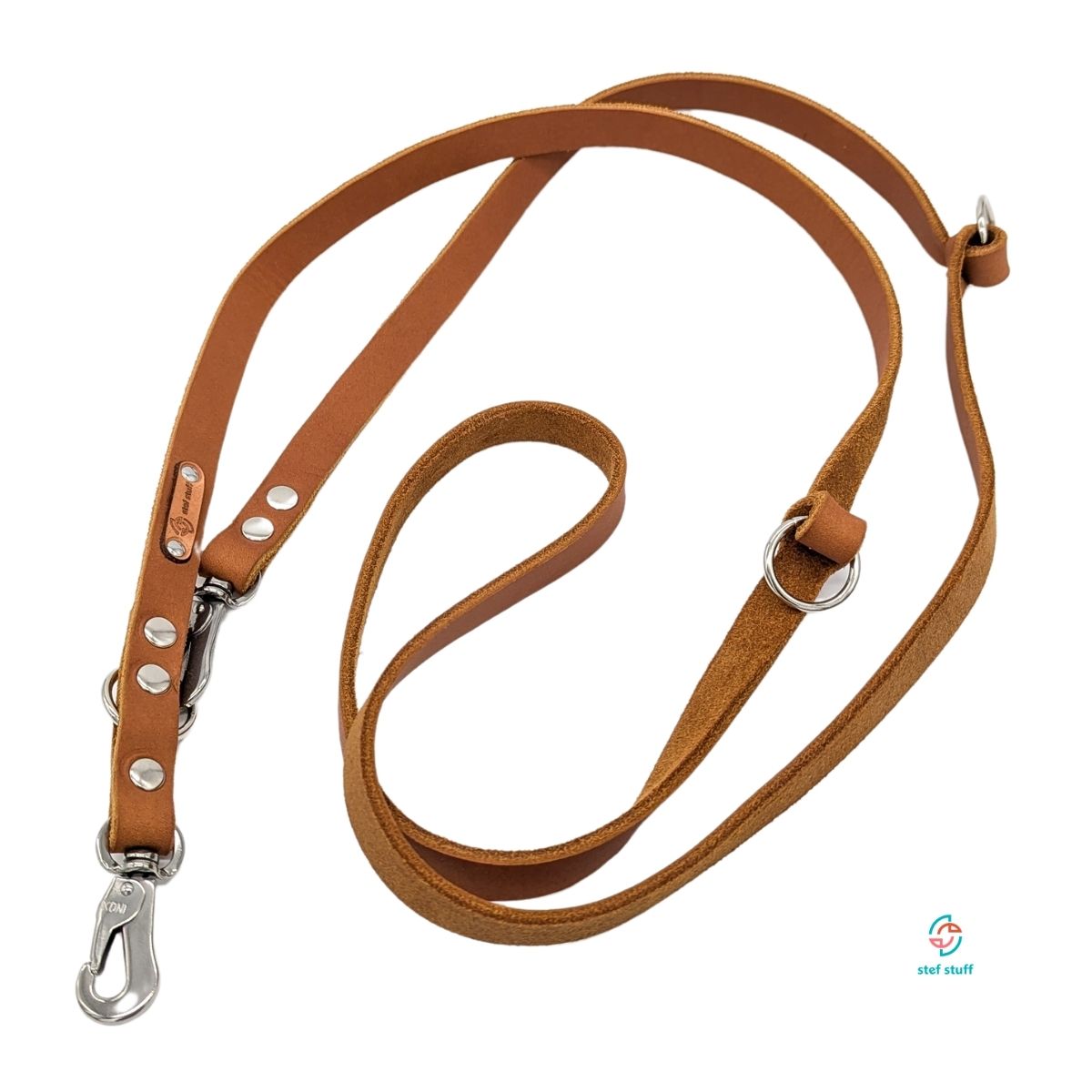 stef stuff 3-fach verstellbare Leine Fettleder PURE