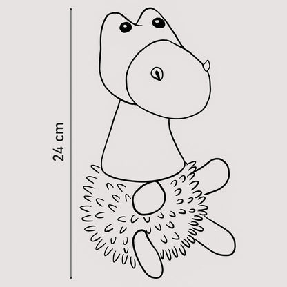 Hunde-Kauspielzeug mit Quietscher Dino