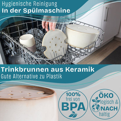 Keramik Trinkbrunnen für Katzen