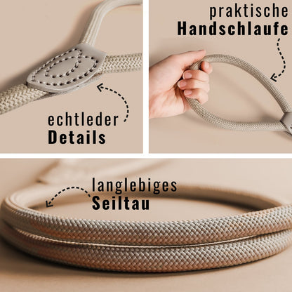 Retrieverleine – Tauleine mit integriertem Halsband