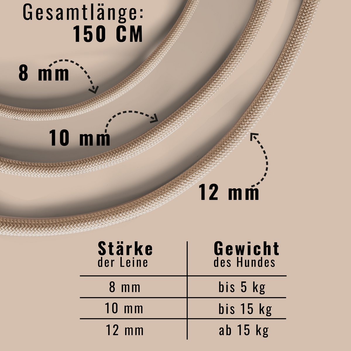 Retrieverleine – Tauleine mit integriertem Halsband