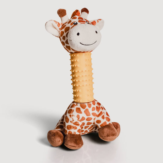 Hunde-Kauspielzeug mit Quietscher Giraffe