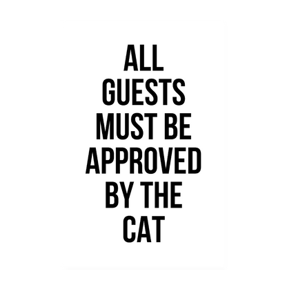 Poster 20x30 cm – Cat approved - Weiß