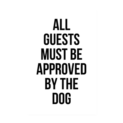 Poster 20x30 cm – Dog approved - Weiß