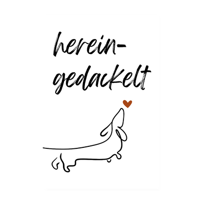 Poster 20x30 cm – Hereingedackelt - Weiß