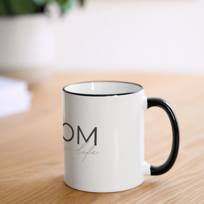 Tasse CATMOM – living the meow life - Weiß/Schwarz