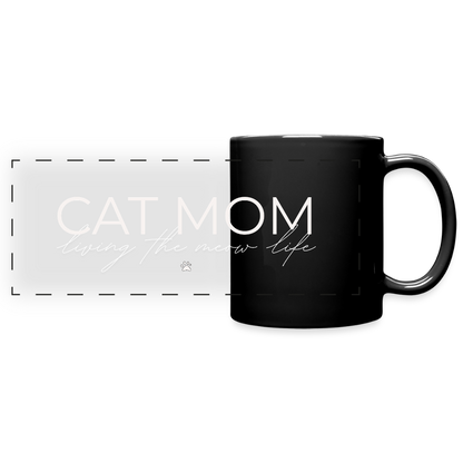 Tasse CATMOM – living the meow life | schwarz - Schwarz