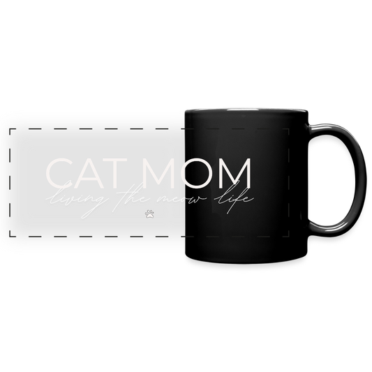 Tasse CATMOM – living the meow life | schwarz - Schwarz