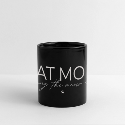 Tasse CATMOM – living the meow life | schwarz - Schwarz