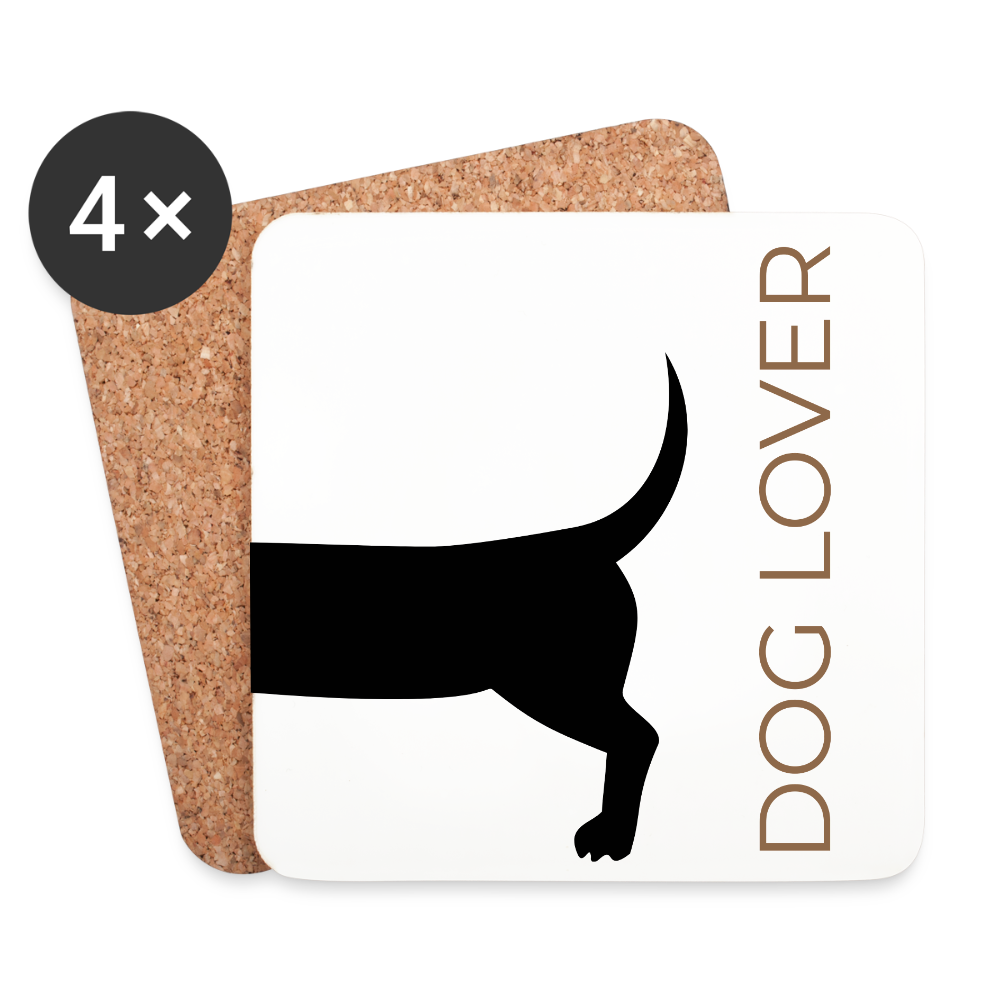 Untersetzer (4er-Set) DOG LOVER - Weiß
