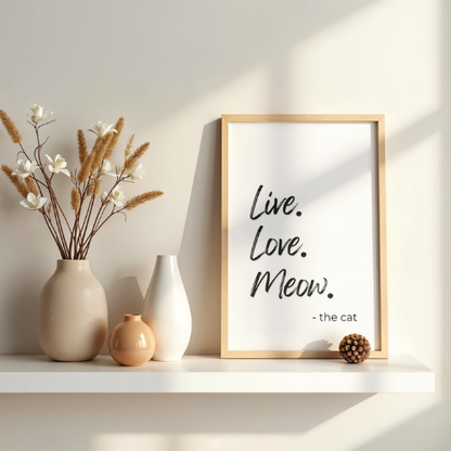 Poster – Live. Love. Meow.