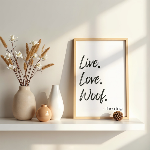 Poster – Live. Love. Woof.